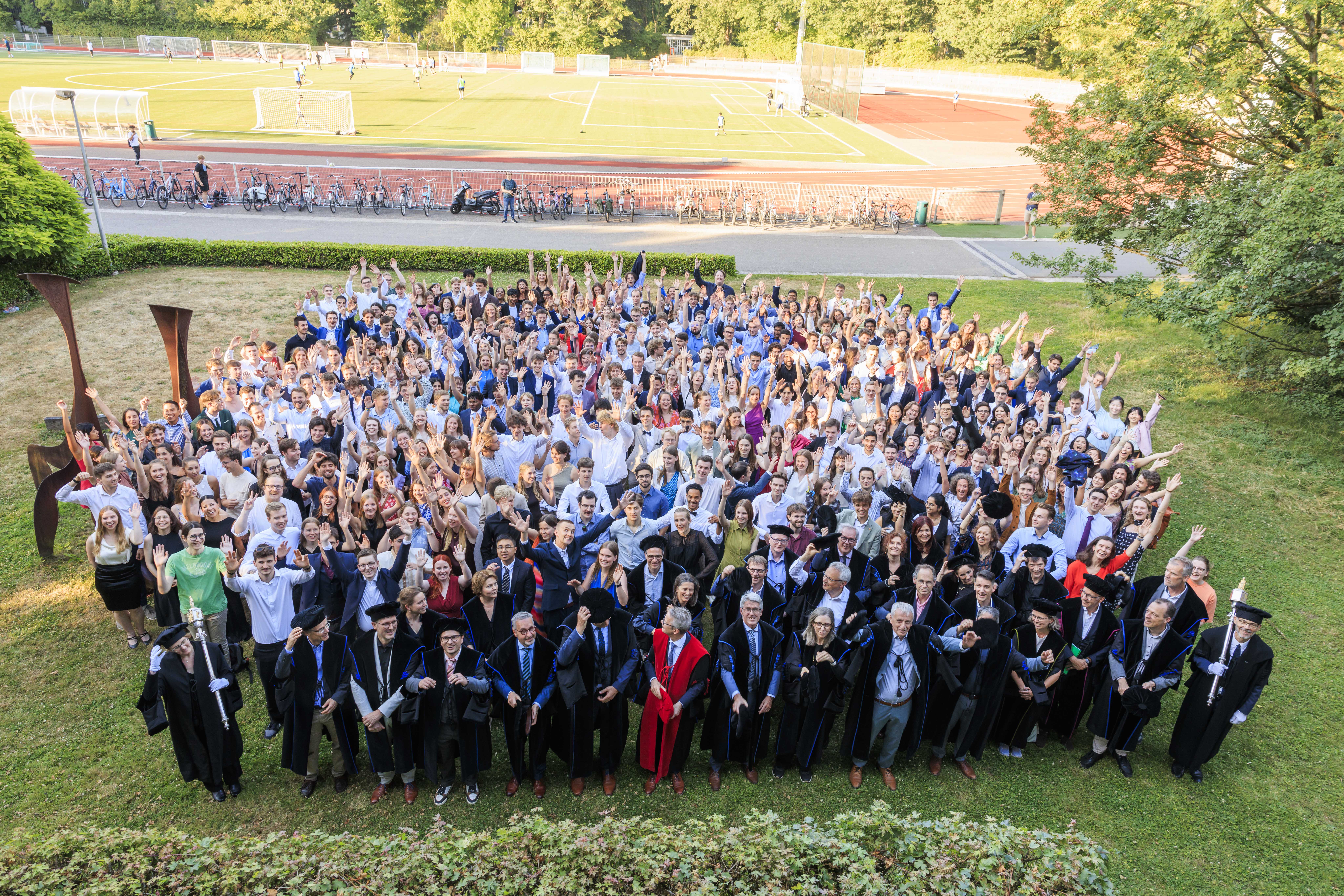 Graduation group photograph at KU Leuven in July 2025
